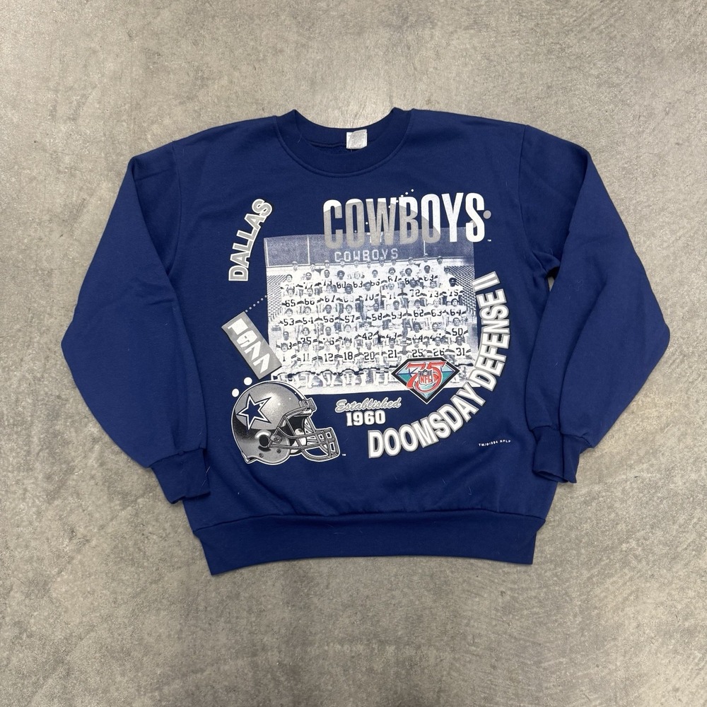 Vintage Dallas Cowboys Crewneck Sweatshirt Large Cotton Poly Blend 90's Large